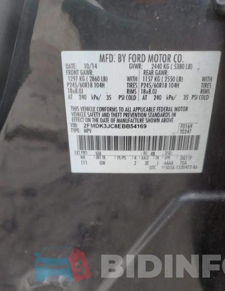 2FMDK3JC8EBB54169 Photo# 12
