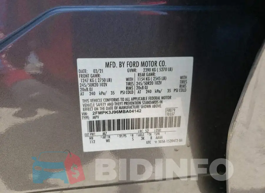2FMPK3J96MBA04142 Photo# 12