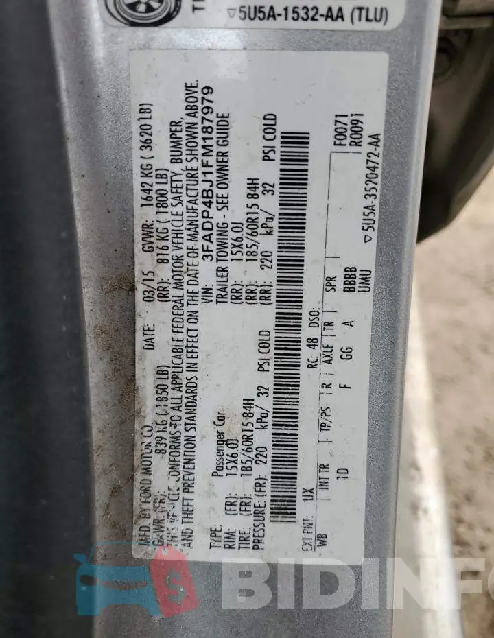 3FADP4BJ1FM187979 Photo# 12