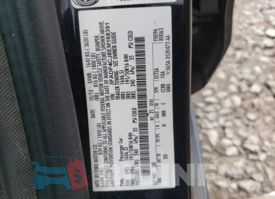 3FADP4CJ8EM168391 Photo# 12