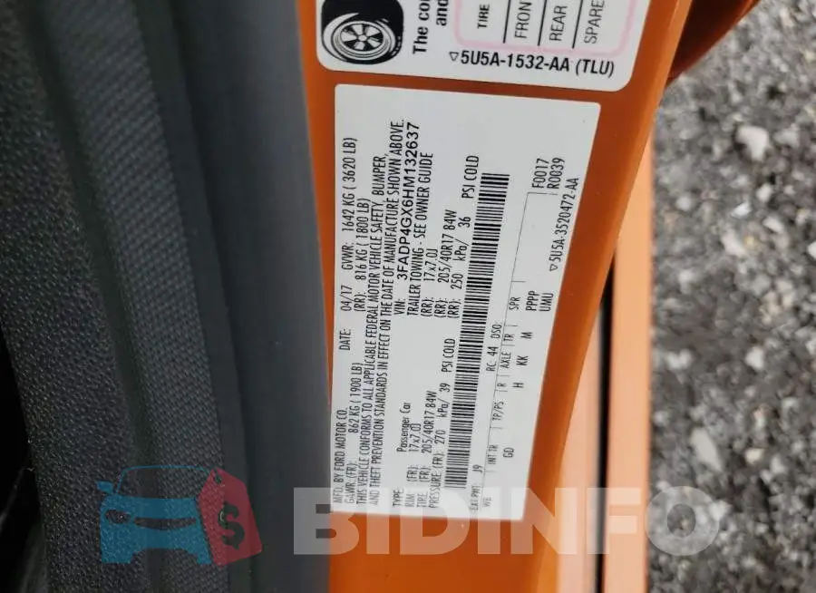 3FADP4GX6HM132637 Photo# 12