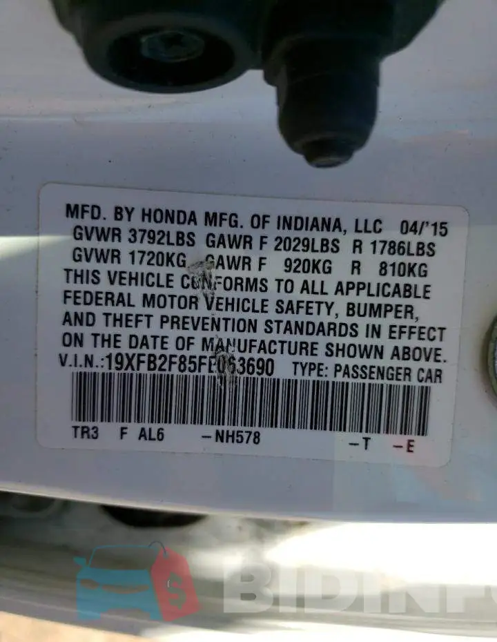 19XFB2F85FE063690 Photo# 12