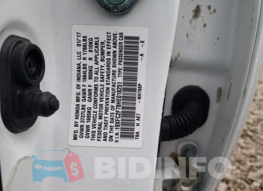 19XFC2F78HE018251 Photo# 12
