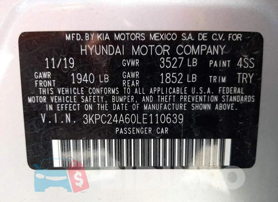 3KPC24A60LE110639 Photo# 12