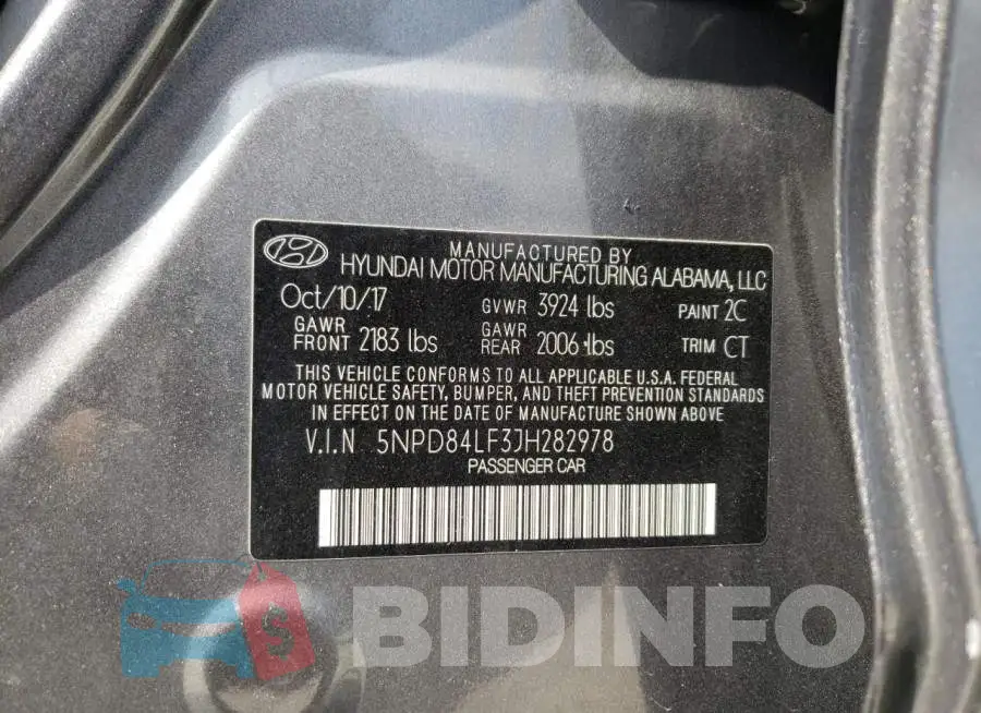 5NPD84LF3JH282978 Photo# 13