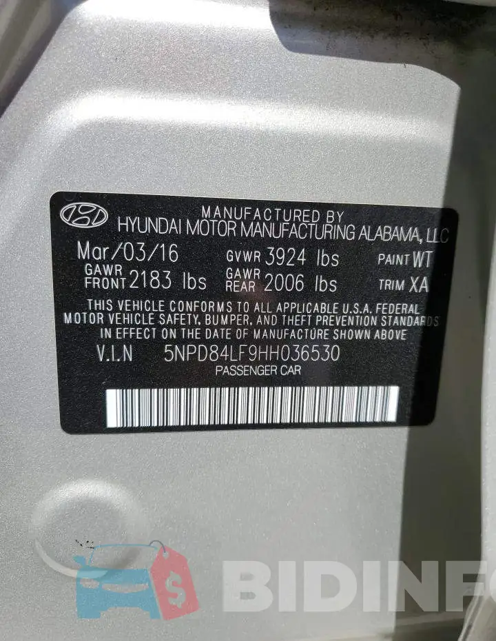 5NPD84LF9HH036530 Photo# 12