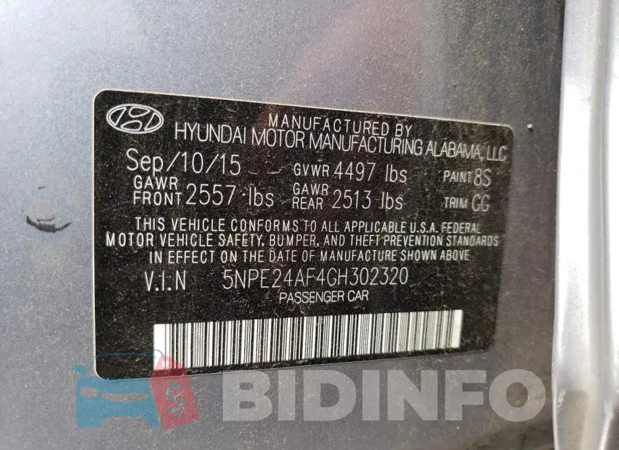 5NPE24AF4GH302320 Photo# 12