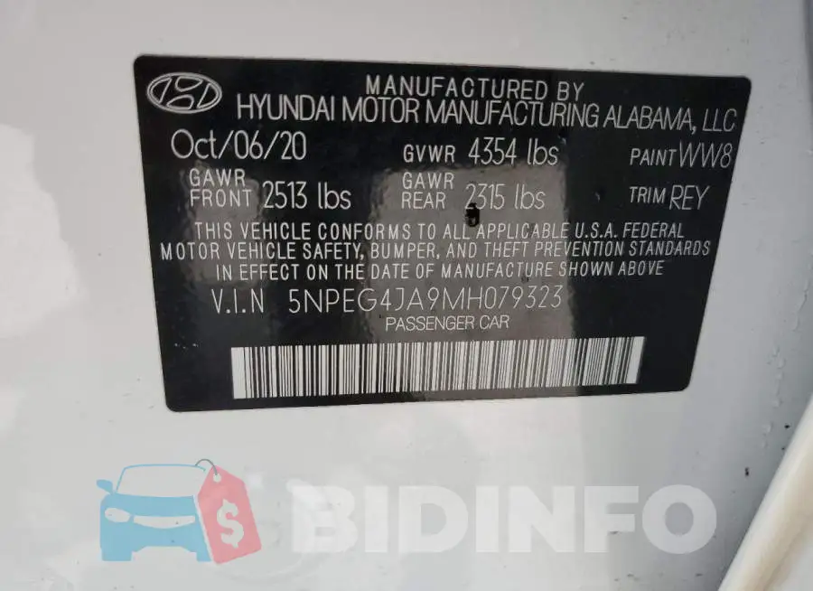 5NPEG4JA9MH079323 Photo# 12