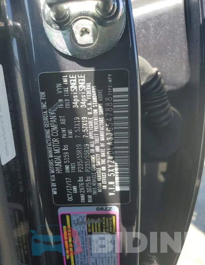 5XYZWDLA3JG547888 Photo# 13