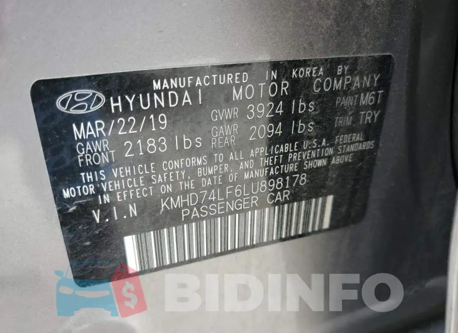 KMHD74LF6LU898178 Photo# 12
