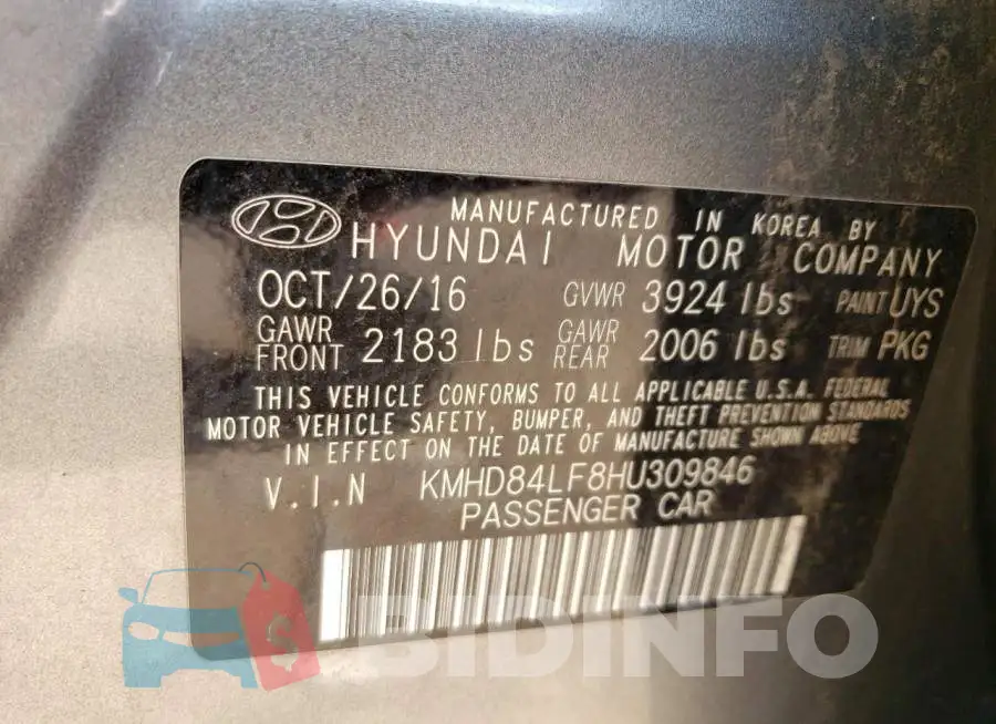 KMHD84LF8HU309846 Photo# 13