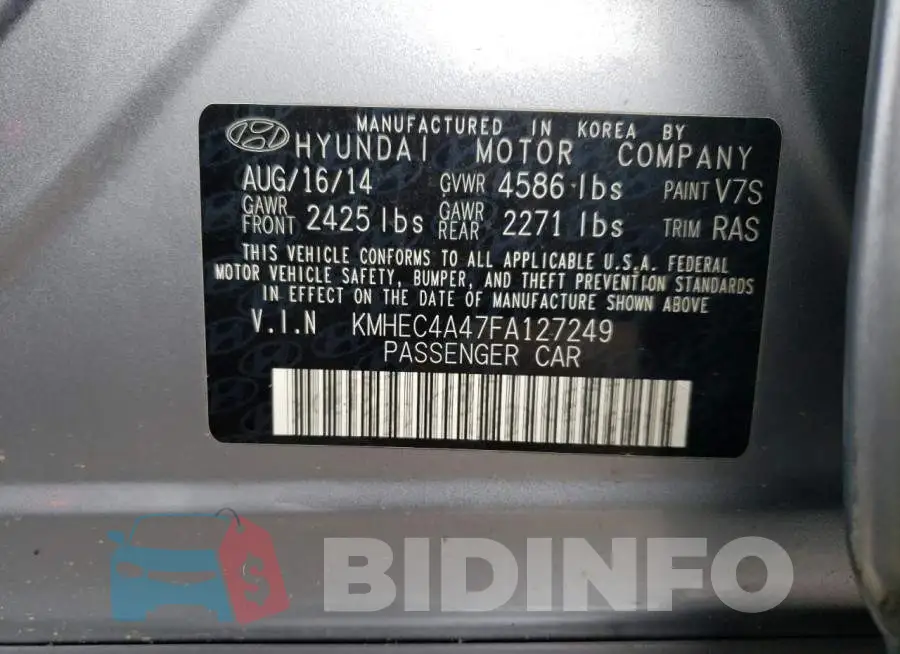 KMHEC4A47FA127249 Photo# 12