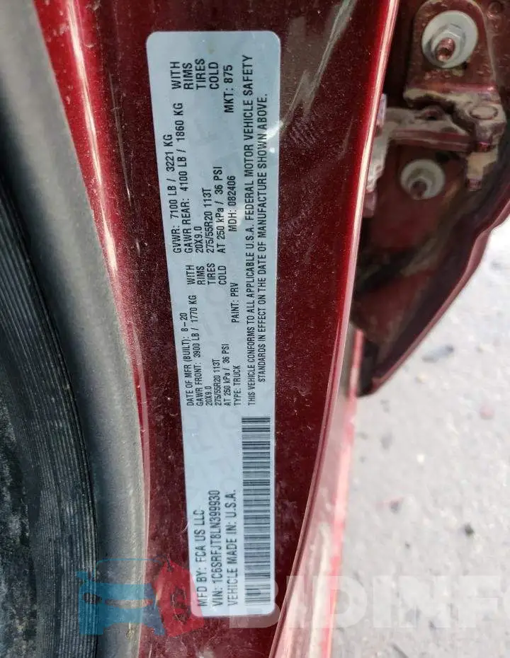 1C6SRFJT8LN399930 Photo# 12