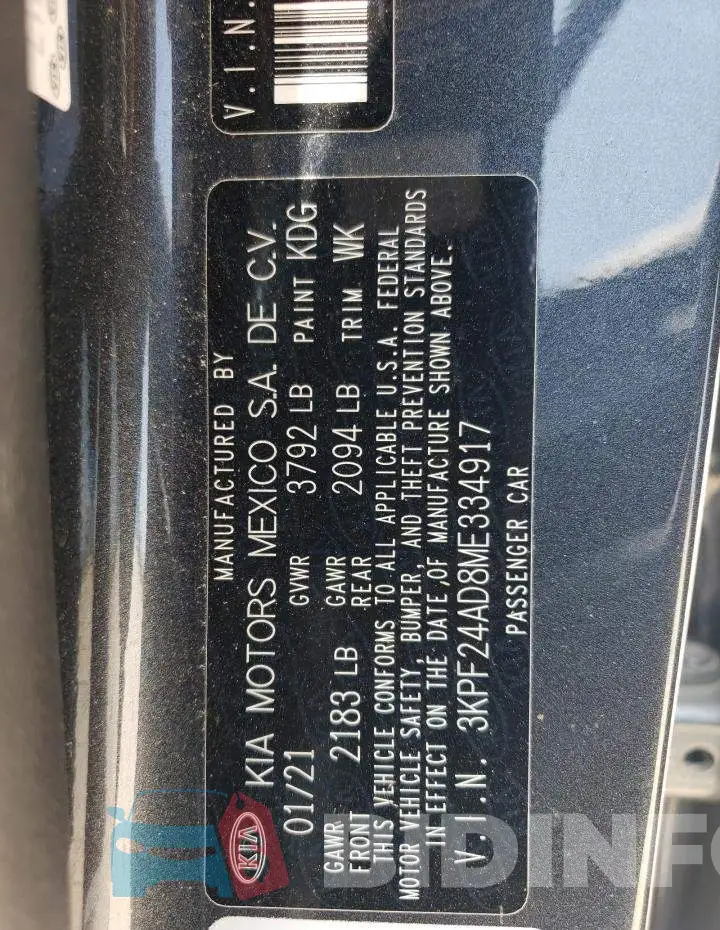 3KPF24AD8ME334917 Photo# 13