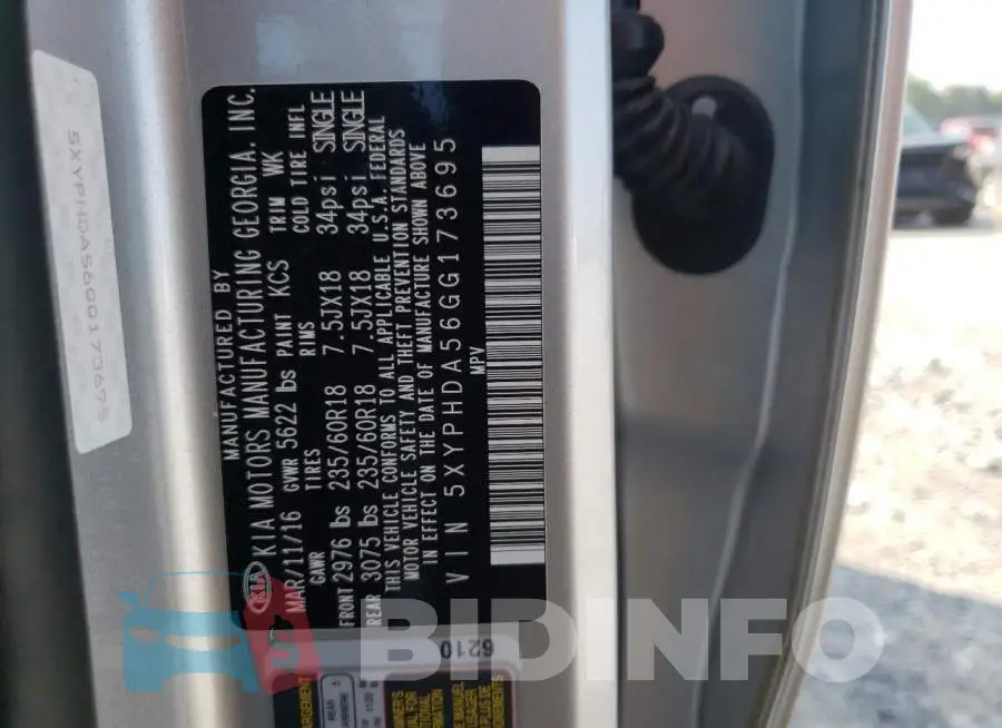 5XYPHDA56GG173695 Photo# 13