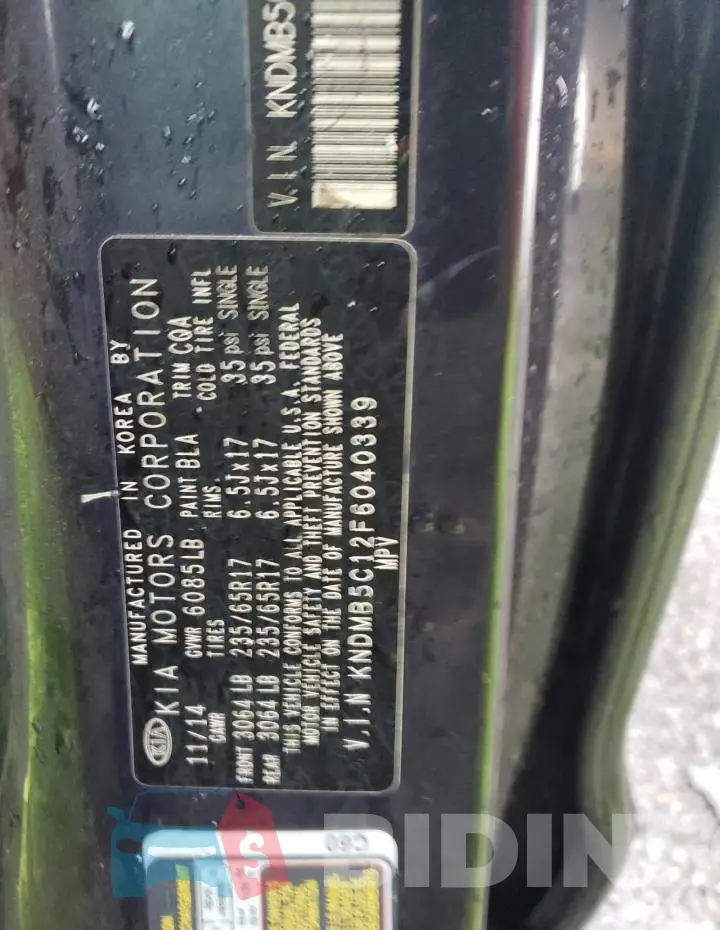 KNDMB5C12F6040339 Photo# 13