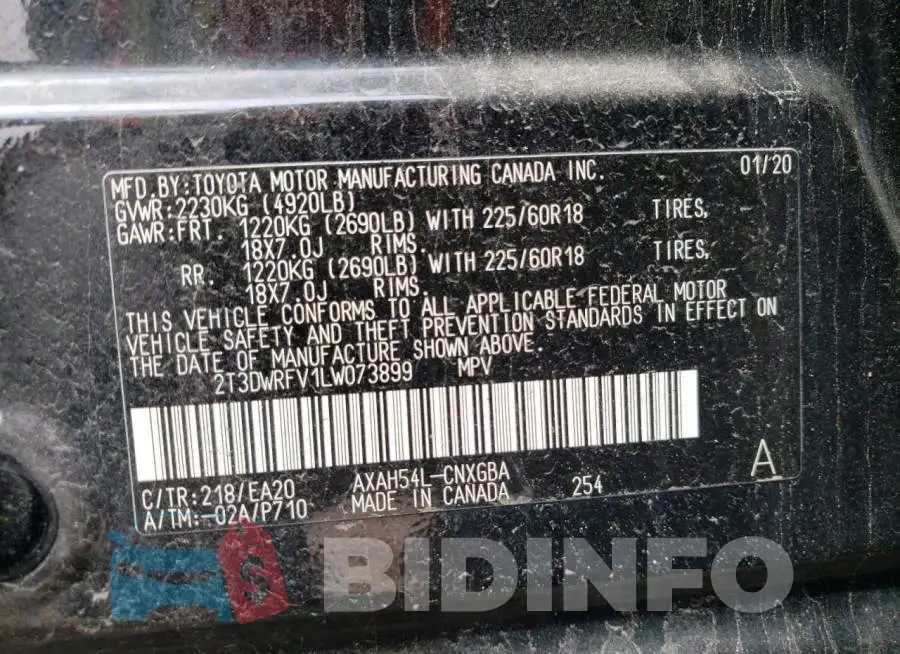 2T3DWRFV1LW073899 Photo# 13