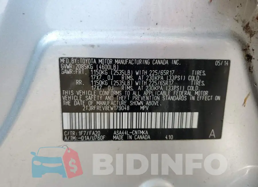 2T3RFREV8EW179048 Photo# 13
