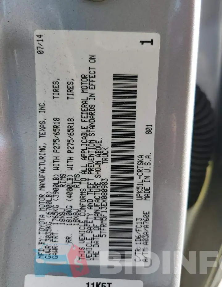 5TFRM5F13EX080983 Photo# 12