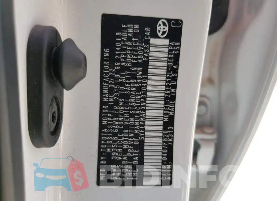 5YFEPMAEXNP310401 Photo# 12