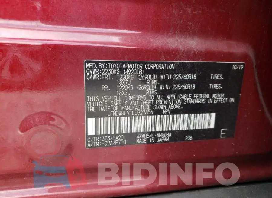 JTMDWRFV1LD527856 Photo# 13
