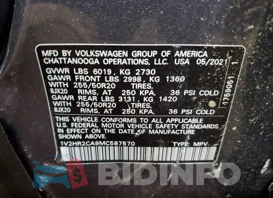 1V2HR2CA9MC587570 Photo# 13