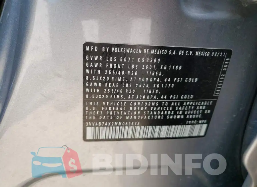 3VV4B7AX2MM082673 Photo# 13