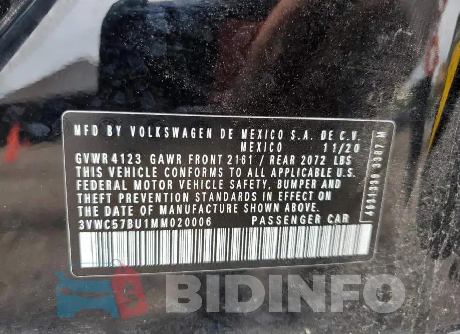 3VWC57BU1MM020006 Photo# 12
