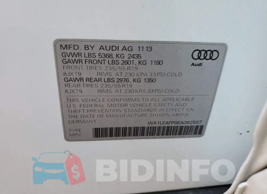WA1LFAFP6EA062567 Photo# 13