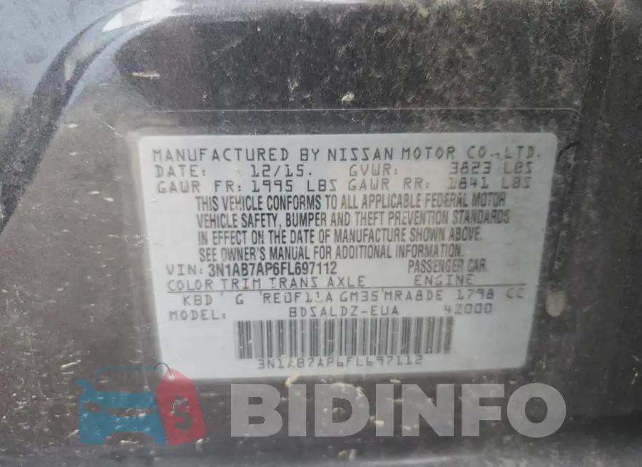 3N1AB7AP6FL697112 Photo# 12