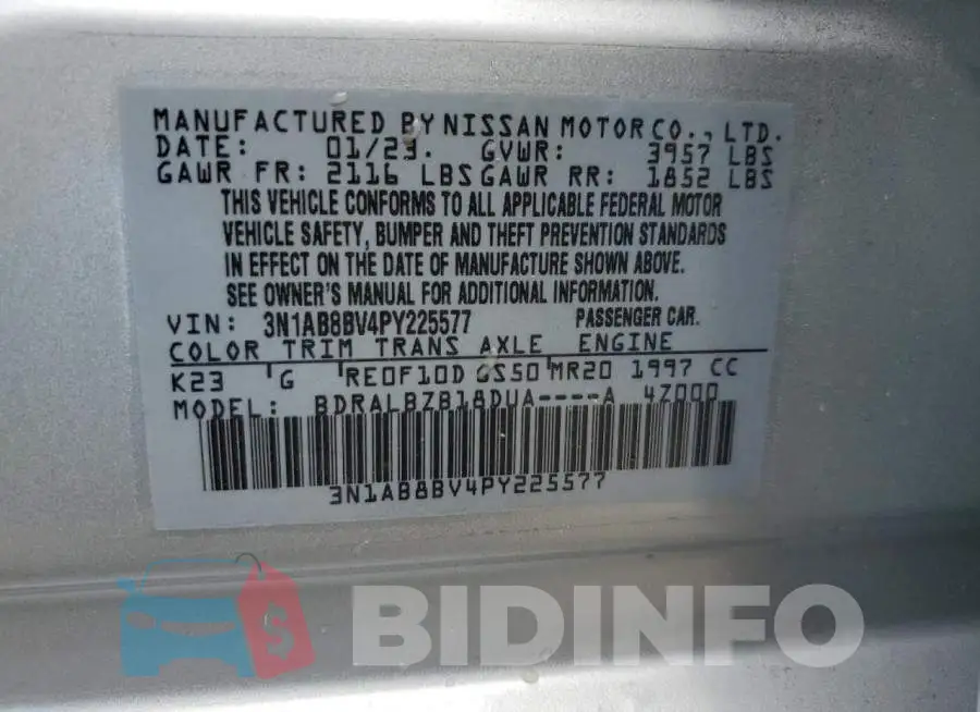 3N1AB8BV4PY225577 Photo# 13