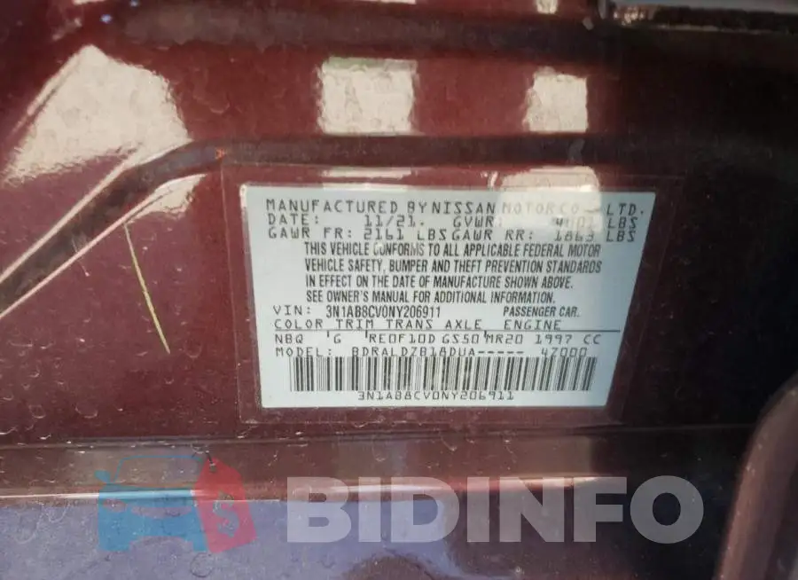 3N1AB8CV0NY206911 Photo# 13