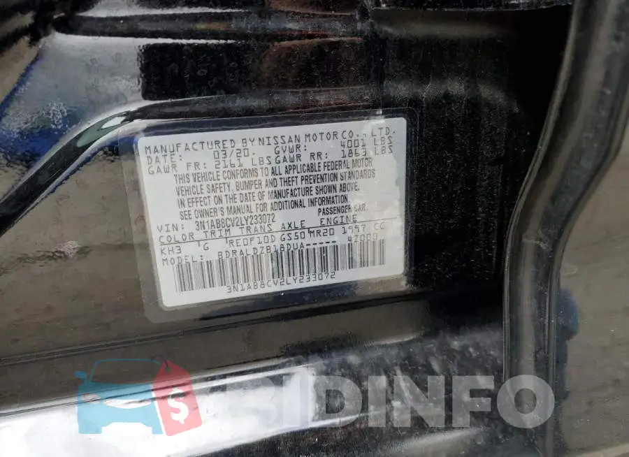 3N1AB8CV2LY233072 Photo# 12