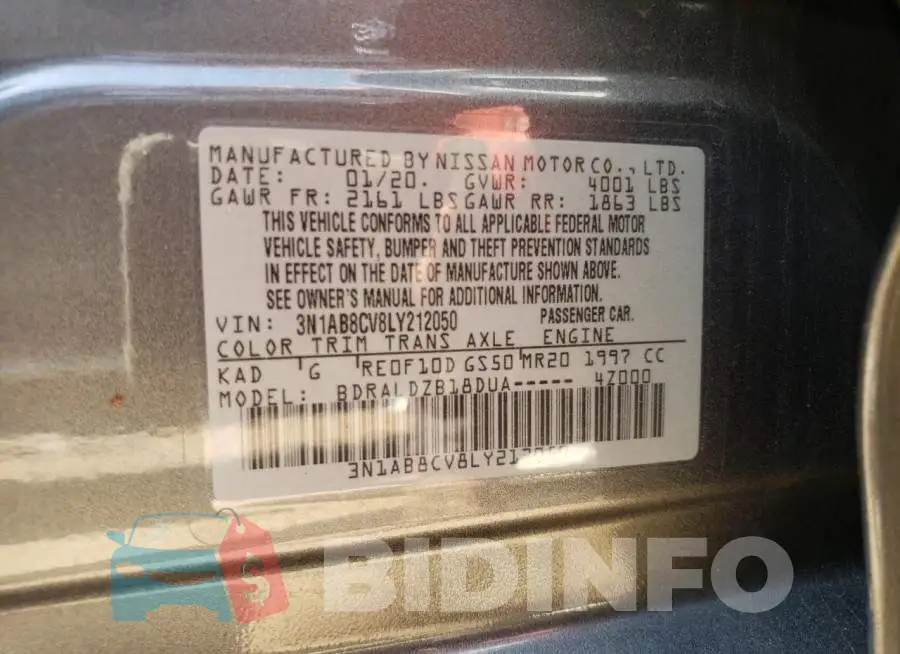 3N1AB8CV8LY212050 Photo# 12
