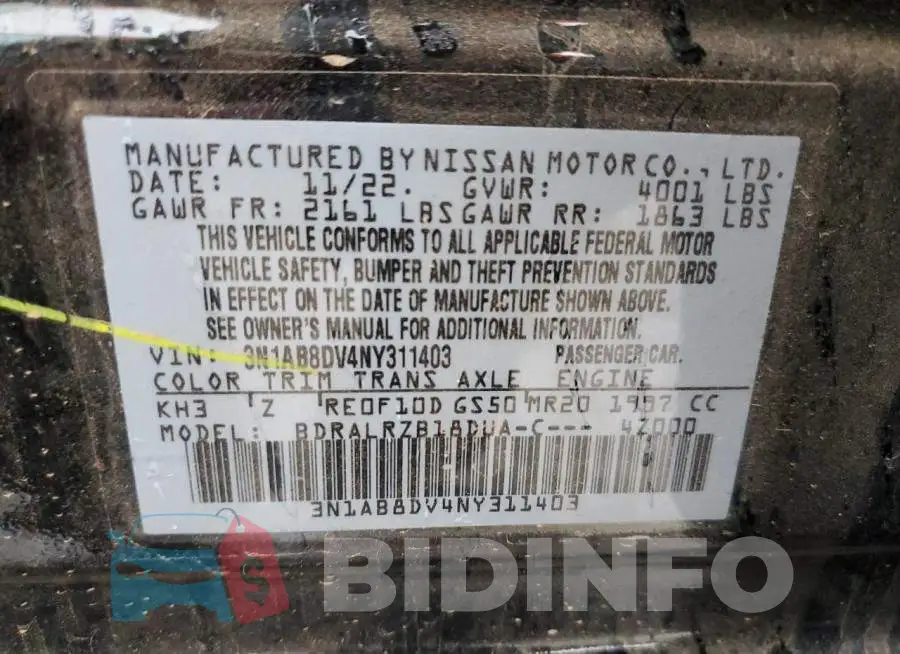 3N1AB8DV4NY311403 Photo# 12