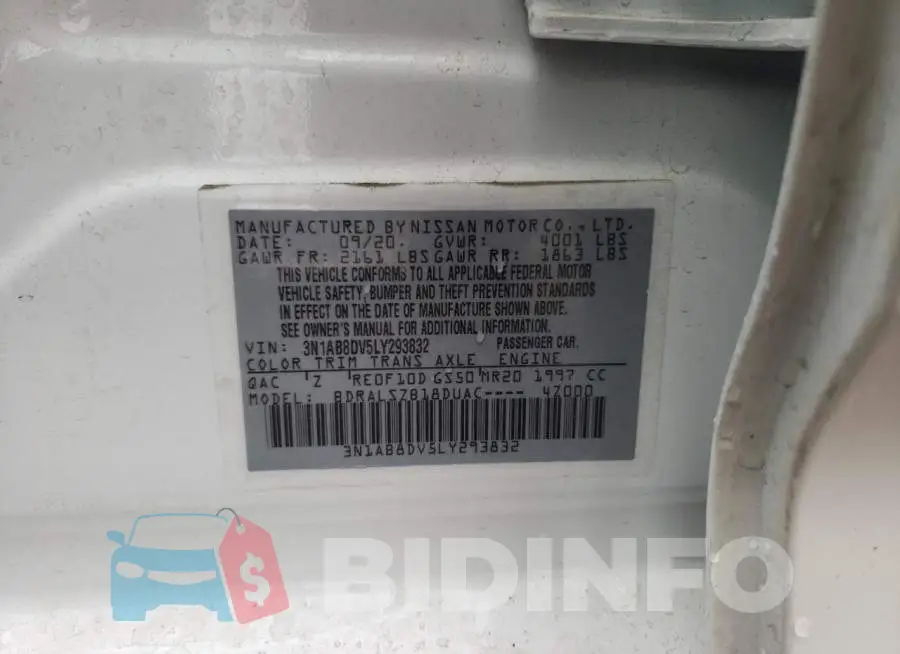 3N1AB8DV5LY293832 Photo# 13