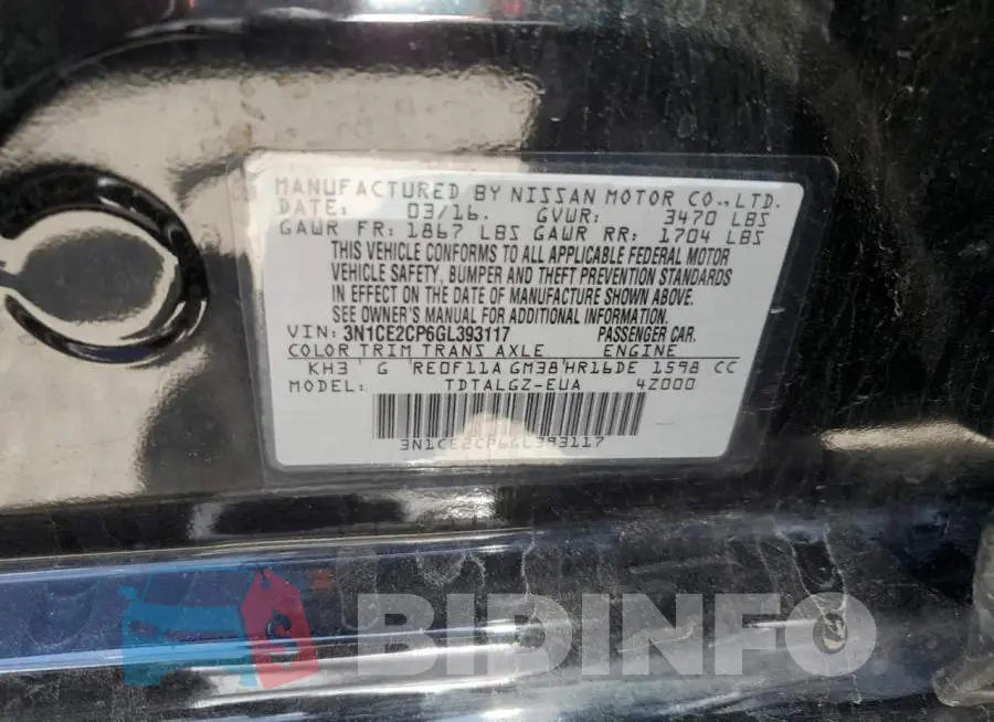 3N1CE2CP6GL393117 Photo# 12