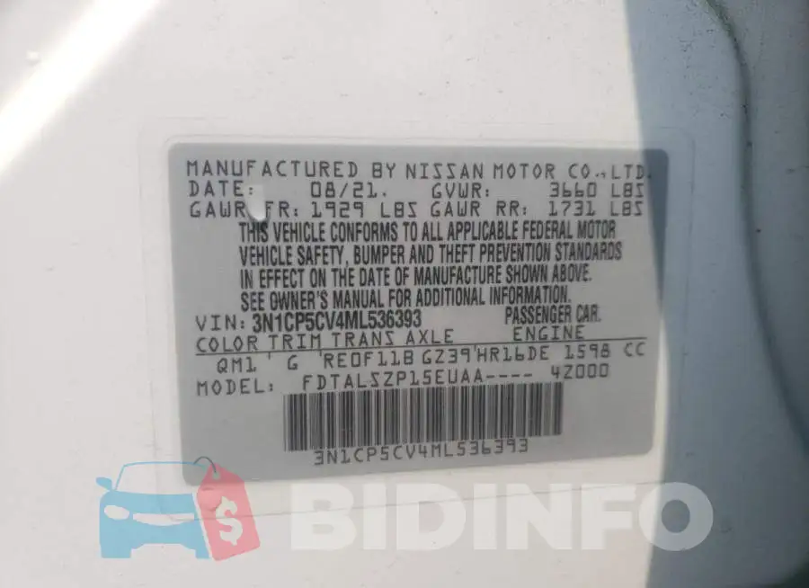 3N1CP5CV4ML536393 Photo# 13