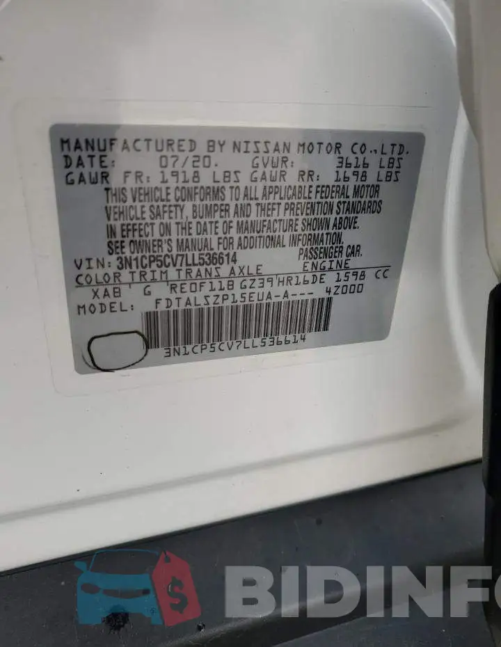 3N1CP5CV7LL536614 Photo# 14