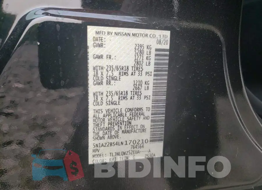 5N1AZ2BS4LN170210 Photo# 13