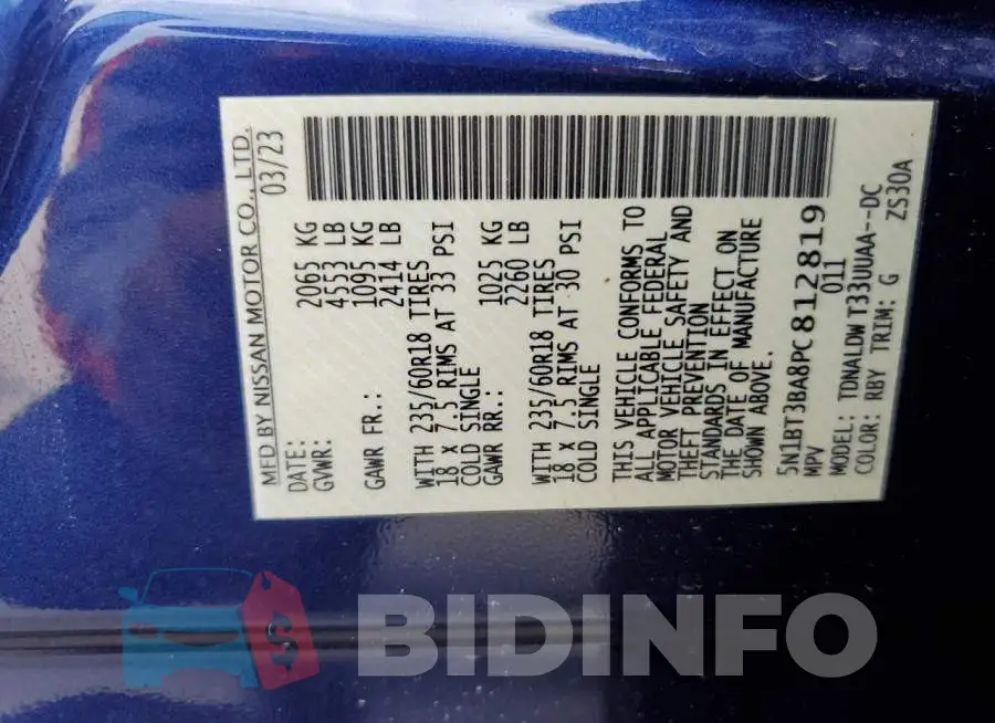 5N1BT3BA8PC812819 Photo# 12