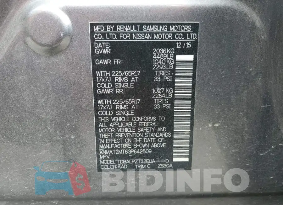 KNMAT2MT6GP642509 Photo# 13