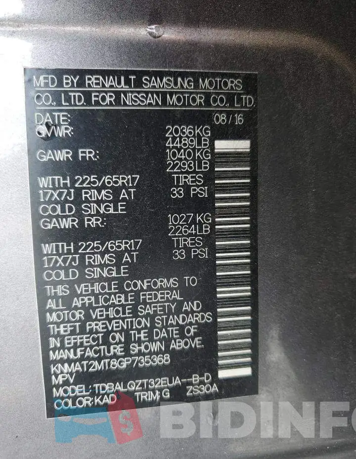 KNMAT2MT8GP735368 Photo# 13