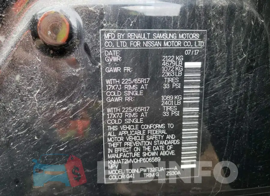 KNMAT2MV0HP606589 Photo# 13