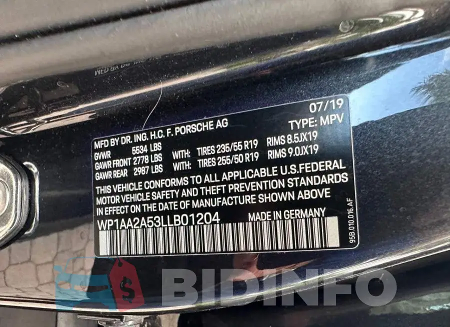 WP1AA2A53LLB01204 Photo# 10