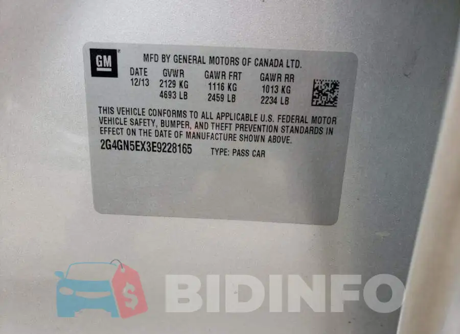 2G4GN5EX3E9228165 Photo# 12