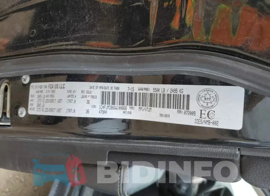 1C4PJMCB6GW100868 Photo# 13