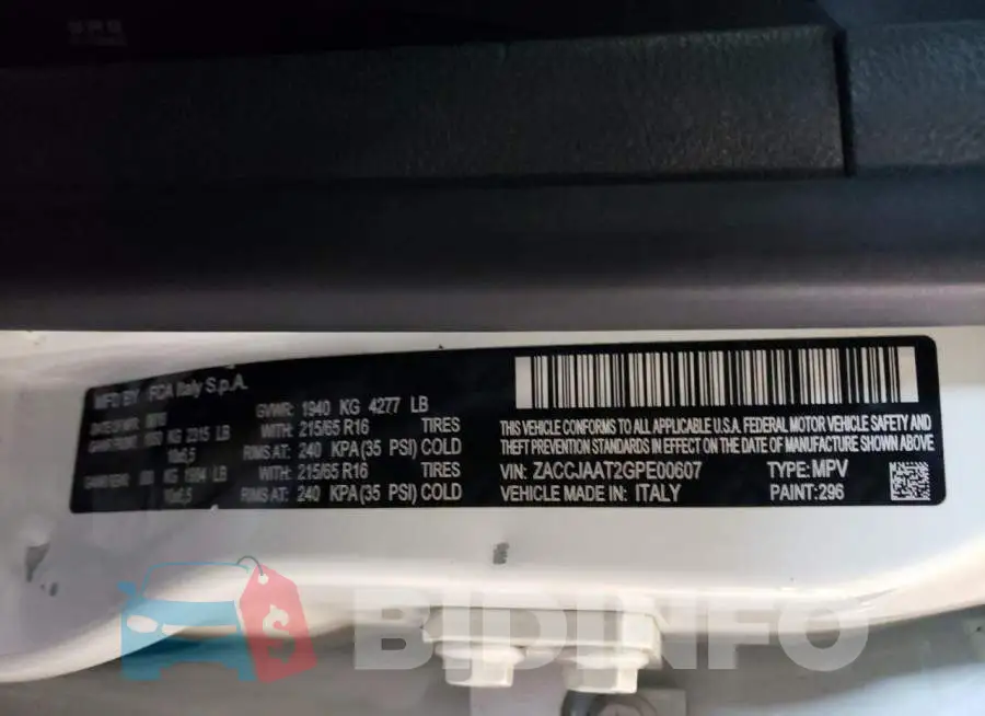 ZACCJAAT2GPE00607 Photo# 12
