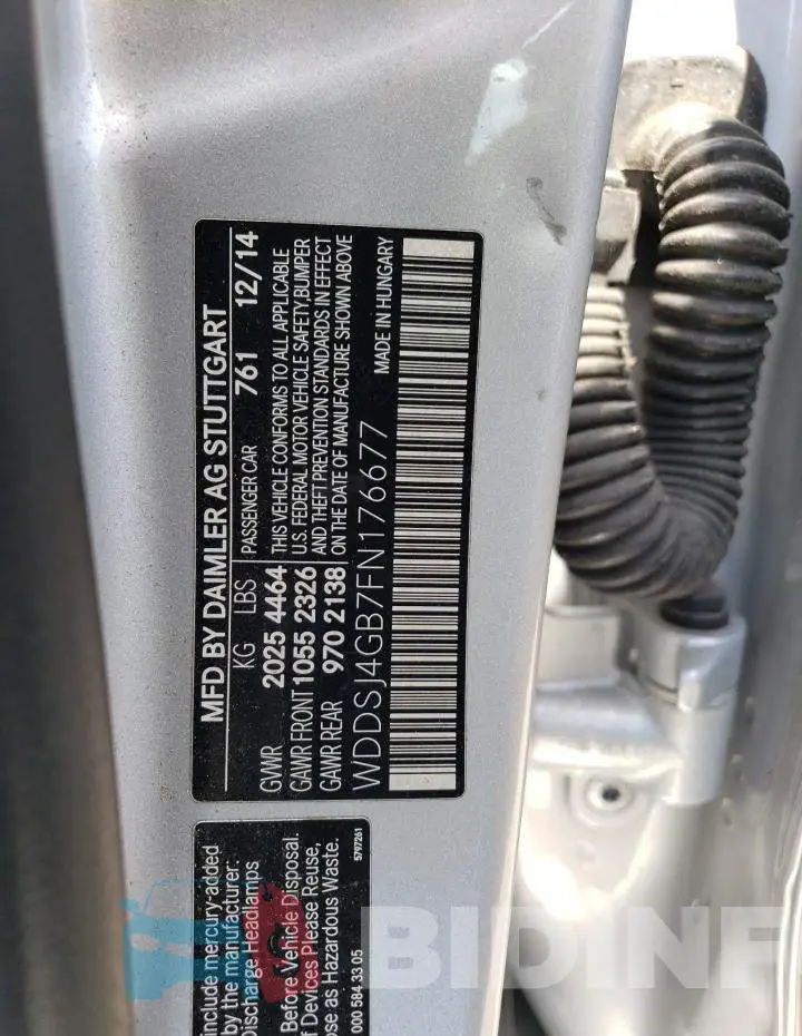 WDDSJ4GB7FN176677 Photo# 12