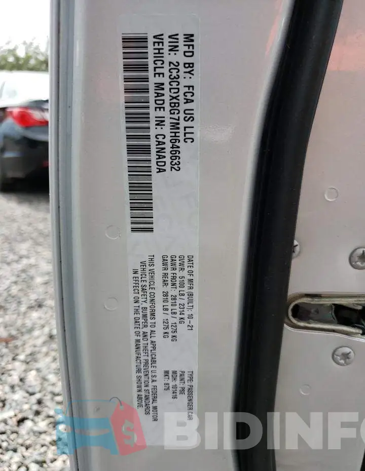 2C3CDXBG7MH646632 Photo# 13